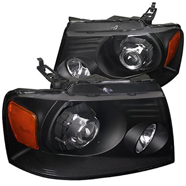 Overtime Projector Headlights for 2004-2008 Ford F150 - Black OV2654367